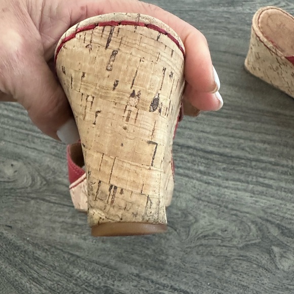 Born Red Leather Women's Sandals - Picture 7 of 8